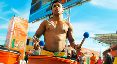 Professionele Braziliaanse batucada shows
